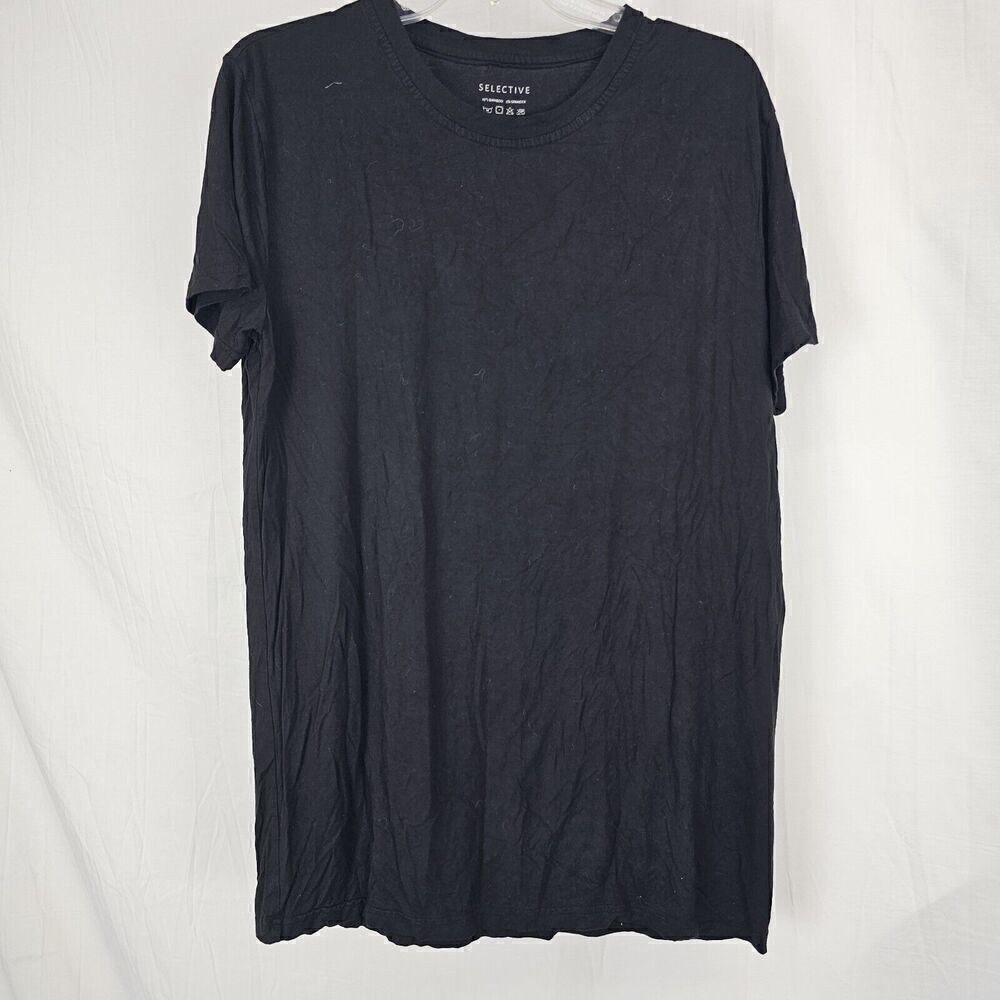 Selective Black Bamboo T Shirt Women's Size Large